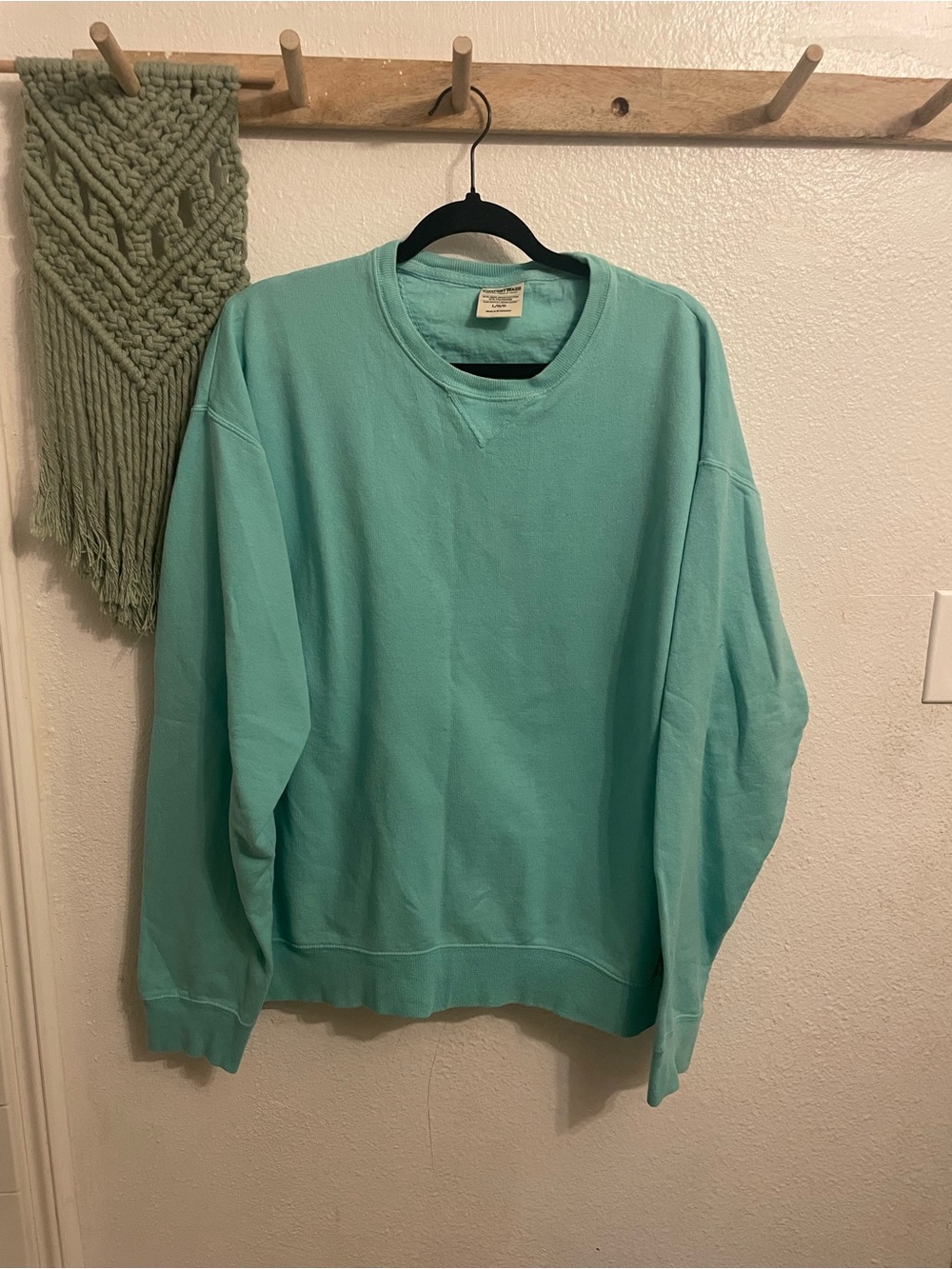 Hanes Men's Crewneck Sweater - Mint Teal